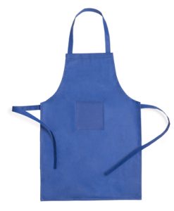 Zestaw małego kucharza, fartuch kuchenny i czapka kucharska, rozmiar dziecięcy z nadrukiem Twojego logo, materiał: non-woven, kolor: niebieski