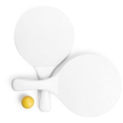 Gra zręcznościowa, tenis z nadrukiem Twojego logo, materiał: drewno, kolor: biały