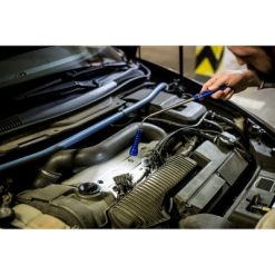 Teleskopowa latarka COB | Scout z nadrukiem Twojego logo, materiał: aluminium, kolor: czarny