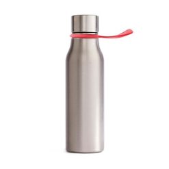 Butelka sportowa 550 ml VINGA Lean z nadrukiem Twojego logo, materiał: stal nierdzewna, stal, kolor: czerwony