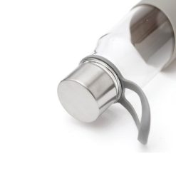 Szklana butelka 550 ml VINGA Lean z nadrukiem Twojego logo, materiał: szkło, kolor: szary