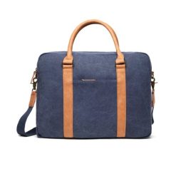 Torba na laptopa VINGA Bosler z nadrukiem Twojego logo, materiał: bawełna, kolor: niebieski
