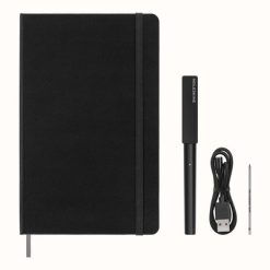 Smart Writing Set 3 MOLESKINE z nadrukiem Twojego logo, materiał: papier, pp, kolor: czarny