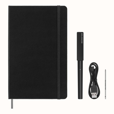 Smart Writing Set 3 MOLESKINE z nadrukiem Twojego logo, materiał: papier, pp, kolor: czarny Smart Writing Set 3 MOLESKINE z nadrukiem Twojego logo, materiał: papier, pp, kolor: czarny
