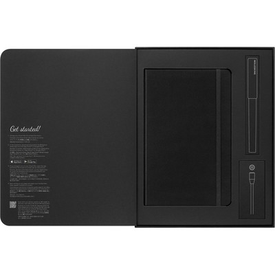Smart Writing Set 3 MOLESKINE z nadrukiem Twojego logo, materiał: papier, pp, kolor: czarny Smart Writing Set 3 MOLESKINE z nadrukiem Twojego logo, materiał: papier, pp, kolor: czarny