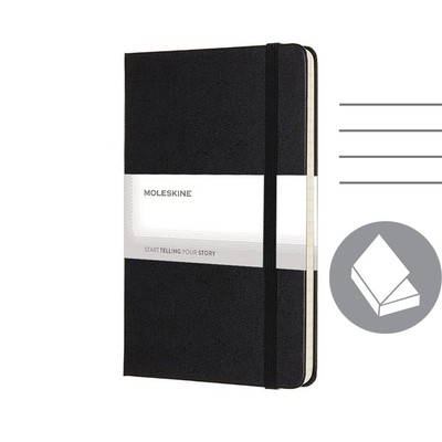MOLESKINE Notatnik ok. B6 z nadrukiem Twojego logo, materiał: papier, pp, kolor: czarny MOLESKINE Notatnik ok. B6 z nadrukiem Twojego logo, materiał: papier, pp, kolor: czarny