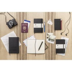 MOLESKINE Notatnik ok. B6 z nadrukiem Twojego logo, materiał: papier, pp, kolor: czarny