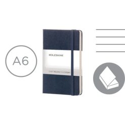 MOLESKINE Notatnik ok. A6 z nadrukiem Twojego logo, materiał: karton, papier, pp, kolor: ciemnoniebieski