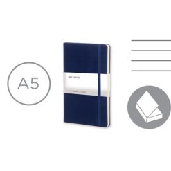 MOLESKINE Notatnik ok. A5 z nadrukiem Twojego logo, materiał: karton, papier, pp, kolor: granatowy