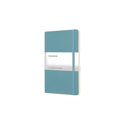 MOLESKINE Notatnik ok. A5 z nadrukiem Twojego logo, materiał: pu, papier, kolor: turkusowy MOLESKINE Notatnik ok. A5 z nadrukiem Twojego logo, materiał: pu, papier, kolor: turkusowy