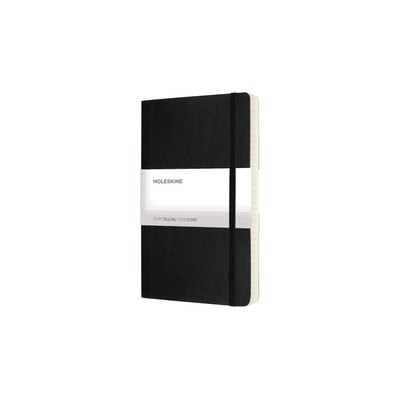 MOLESKINE Notatnik ok. A5 z nadrukiem Twojego logo, materiał: pu, papier, kolor: czarny MOLESKINE Notatnik ok. A5 z nadrukiem Twojego logo, materiał: pu, papier, kolor: czarny