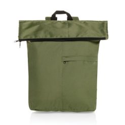 Składany plecak Dillon AWARE™ RPET z nadrukiem Twojego logo, materiał: rpet, kolor: zielony