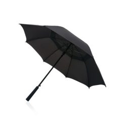 Parasol sztormowy 23" Swiss Peak Tornado AWARE™ z nadrukiem Twojego logo, materiał: włókno szklane, rpet, kolor: czarny