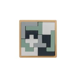 Drewniane puzzle Cree z nadrukiem Twojego logo, materiał: drewno, mdf, kolor: brązowy