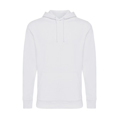 Bluza z kapturem z bawełny z recyklingu Iqoniq Jasper z nadrukiem Twojego logo, materiał: bawełna, kolor: biały Bluza z kapturem z bawełny z recyklingu Iqoniq Jasper z nadrukiem Twojego logo, materiał: bawełna, kolor: biały