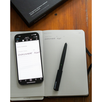 Smart Writing Set 3 MOLESKINE z nadrukiem Twojego logo, materiał: papier, pp, kolor: czarny Smart Writing Set 3 MOLESKINE z nadrukiem Twojego logo, materiał: papier, pp, kolor: czarny