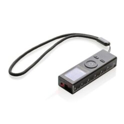 Dalmierz laserowy 30m Gear X, aluminium z recyklingu z nadrukiem Twojego logo, materiał: aluminium, kolor: czarny