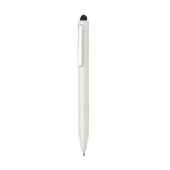 Długopis, touch pen Kymi, aluminium z recyklingu z nadrukiem Twojego logo, materiał: aluminium, kolor: biały