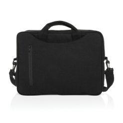 Torba na laptopa 15,4" AWARE™ Laluka, bawełna z recyklingu z nadrukiem Twojego logo, materiał: bawełna, kolor: czarny