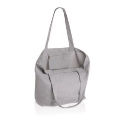 Torba na zakupy AWARE™, bawełna z recyklingu z nadrukiem Twojego logo, materiał: płótno, kolor: szary