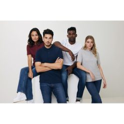 Koszulka polo z bawełny z recyklingu Iqoniq Yosemite z nadrukiem Twojego logo, materiał: bawełna, kolor: czerwony