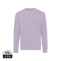Bluza z bawełny z recyklingu Iqoniq Zion z nadrukiem Twojego logo, materiał: bawełna, kolor: fioletowy