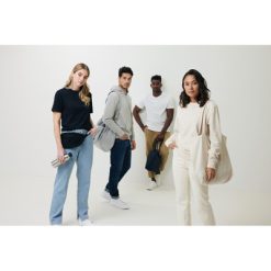 Bluza z niebarwionej bawełny z recyklingu Iqoniq Denali z nadrukiem Twojego logo, materiał: bawełna, kolor: niebieski