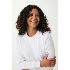 Lekki sweter Iqoniq Etosha, bawełna z recyklingu z nadrukiem Twojego logo, materiał: bawełna, kolor: biały