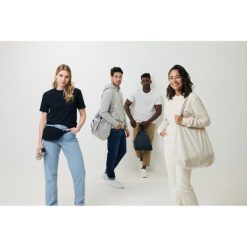 Bluza z kapturem z niebarwionej bawełny z recyklingu Iqoniq Torres z nadrukiem Twojego logo, materiał: bawełna, kolor: szary