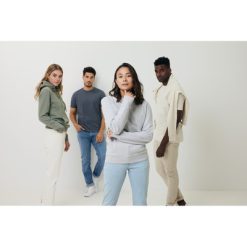 Bluza z kapturem z niebarwionej bawełny z recyklingu Iqoniq Torres z nadrukiem Twojego logo, materiał: bawełna, kolor: szary