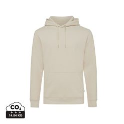 Bluza z kapturem z niebarwionej bawełny z recyklingu Iqoniq Torres z nadrukiem Twojego logo, materiał: bawełna, kolor: neutralny
