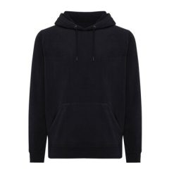 Bluza z kapturem z mikropolaru Iqoniq Trivor, RPET z nadrukiem Twojego logo, materiał: poliester, kolor: czarny