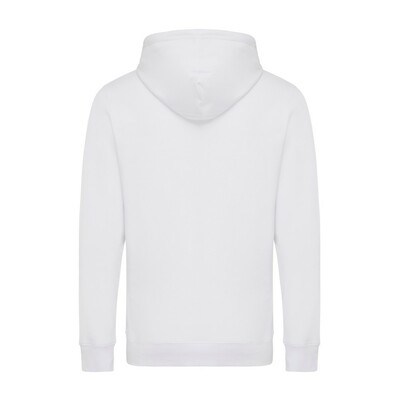 Lekka bluza z kapturem Iqoniq Rila, bawełna z recyklingu z nadrukiem Twojego logo, materiał: bawełna, kolor: biały Lekka bluza z kapturem Iqoniq Rila, bawełna z recyklingu z nadrukiem Twojego logo, materiał: bawełna, kolor: biały