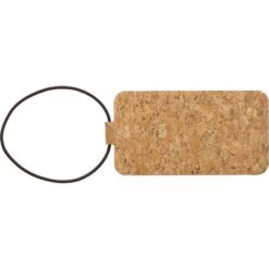 Korkowa zawieszka do bagażu z nadrukiem Twojego logo, materiał: papier, pvc, korek, kolor: brązowy