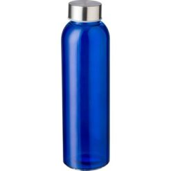 Szklana butelka sportowa 500 ml z nadrukiem Twojego logo, materiał: pp, szkło, stal nierdzewna, stal, kolor: błękitny