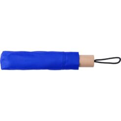 Parasol manualny RPET, składany z nadrukiem Twojego logo, materiał: drewno, poliester, rpet, stal, kolor: błękitny
