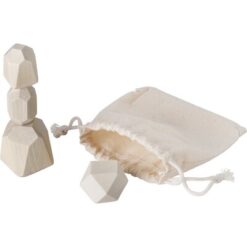 Drewniana gra zręcznościowa, 4 el. z nadrukiem Twojego logo, materiał: drewno, papier, kolor: brązowy