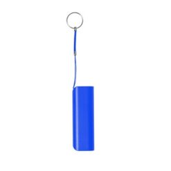 Power bank 1200 mAh, brelok do kluczy z nadrukiem Twojego logo, materiał: plastik, kolor: niebieski