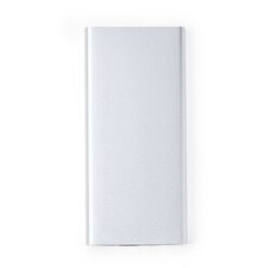 Power bank 10000 mAh z nadrukiem Twojego logo, materiał: aluminium, kolor: srebrny