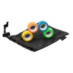 Zestaw magnetycznych antystresów z nadrukiem Twojego logo, materiał: plastik, poliester, rpet, kolor: czarny