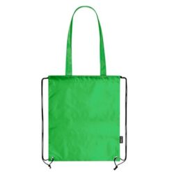 Worek ze sznurkiem i torba na zakupy RPET, 2 w 1 z nadrukiem Twojego logo, materiał: poliester, rpet, kolor: zielony