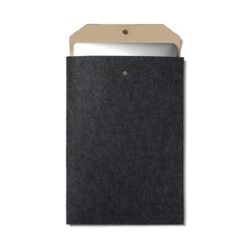 Pokrowiec na laptopa 17" VINGA Albon, filc z recyklingu z nadrukiem Twojego logo, materiał: pu, filc, kolor: czarny