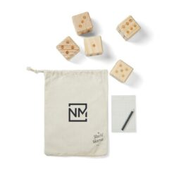 Gra planszowa kości VINGA z nadrukiem Twojego logo, materiał: drewno, kolor: brązowy