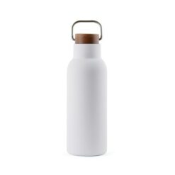 Butelka termiczna 580 ml VINGA Ciro z nadrukiem Twojego logo, materiał: drewno, stal nierdzewna, stal, kolor: biały