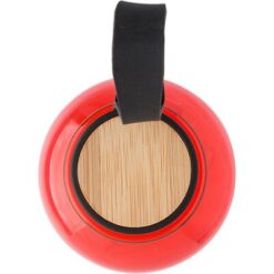Butelka sportowa 500 ml RPET z nadrukiem Twojego logo, materiał: bambus, pp, silikon, kolor: czerwony