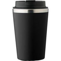 Kubek podróżny 350 ml z nadrukiem Twojego logo, materiał: pp, eva, stal nierdzewna, silikon, stal, kolor: czarny