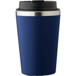 Kubek podróżny 350 ml z nadrukiem Twojego logo, materiał: pp, eva, stal nierdzewna, silikon, stal, kolor: granatowy