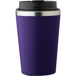 Kubek podróżny 350 ml z nadrukiem Twojego logo, materiał: pp, eva, stal nierdzewna, silikon, stal, kolor: fioletowy