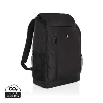 Plecak na laptopa 15" Swiss Peak AWARE™ RPET z nadrukiem Twojego logo, materiał: rpet, kolor: czarny Plecak na laptopa 15" Swiss Peak AWARE™ RPET z nadrukiem Twojego logo, materiał: rpet, kolor: czarny