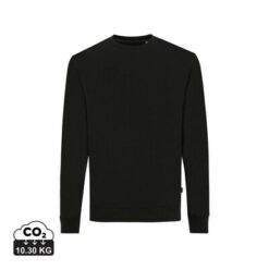Bluza z bawełny z recyklingu Iqoniq Zion z nadrukiem Twojego logo, materiał: bawełna, kolor: czarny